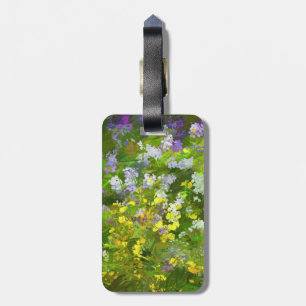 Wildblommor Impasto Painting - Original Flower Art Bagagebricka