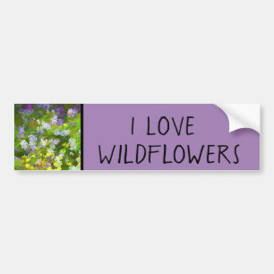 Wildblommor Impasto Painting - Original Flower Art Bildekal