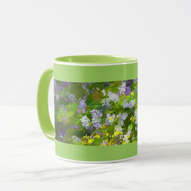 Wildblommor Impasto Painting - Original Flower Art Mugg (Framsida vänster)