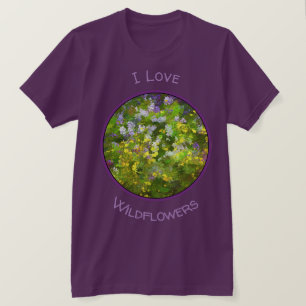 Wildblommor Impasto Painting - Original Flower Art T Shirt