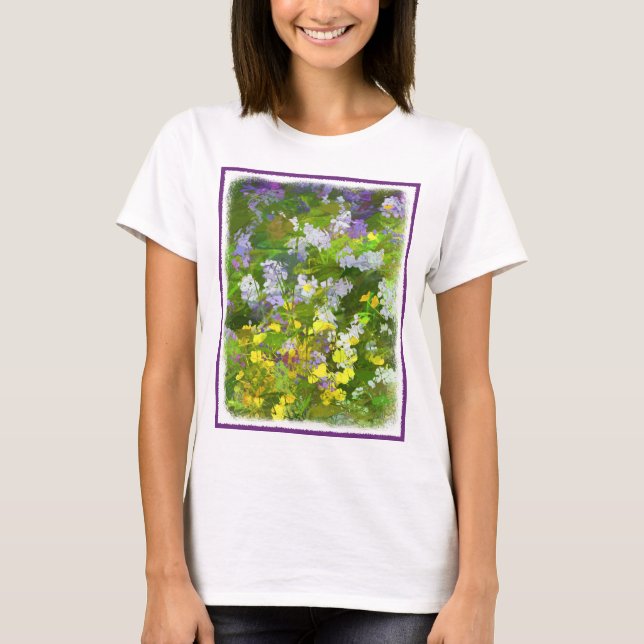 Wildblommor Impasto Painting - Original Flower Art Tröja (Framsida)