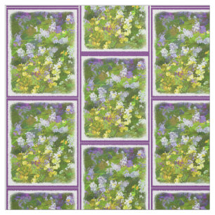 Wildblommor Impasto Painting - Original Flower Art Tyg