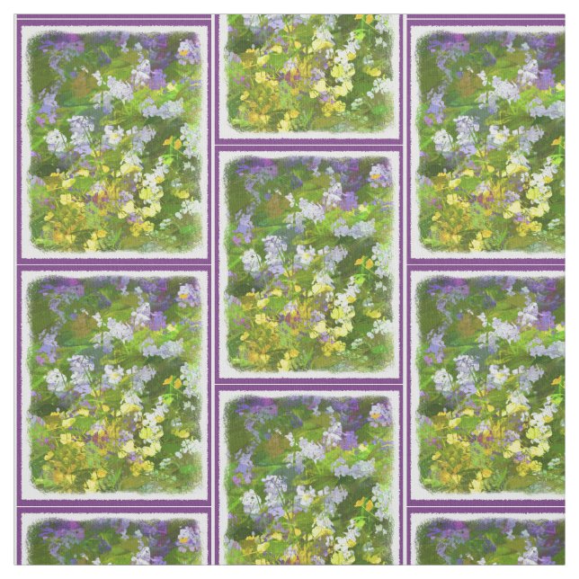 Wildblommor Impasto Painting - Original Flower Art Tyg (Provkarta)