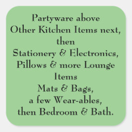 Wildblommor Info. . . Fyrkantigt Klistermärke