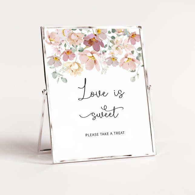 Wildblommor Kärlek är söt att ta ett Poster (Skapare uppladdad)