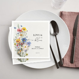 Wildblommor Kärlek finns i Bloom Möhippa Pappersservett