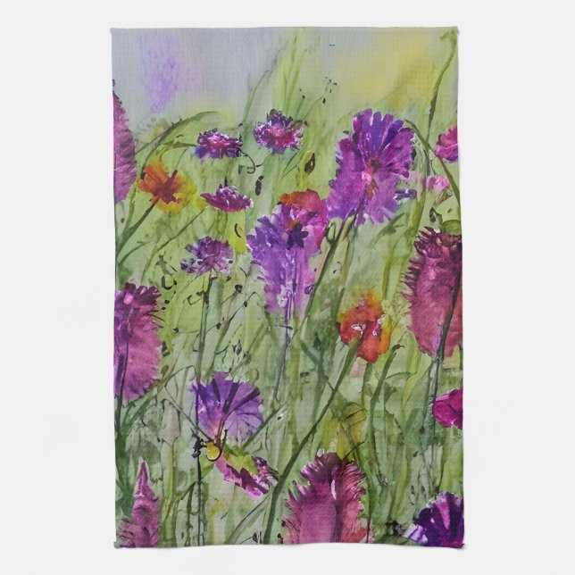 Wildblommor Kitchen Towel Kökshandduk (Vertikal)