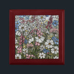 Wildblommor, lagrade glasbildjud minnesask<br><div class="desc">Fintvätt av vilda blommor mönster i en nedfläckad glaseffekt. Fintvätt och glad. Perfekt för smycken och andra skatter,  eller ge som personlig gåva.</div>