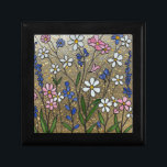 Wildblommor, lagrade glasbildjud minnesask<br><div class="desc">Fintvätt av vilda blommor mönster i en nedfläckad glaseffekt. Fintvätt och glad. Perfekt för smycken och andra skatter,  eller ge som personlig gåva.</div>