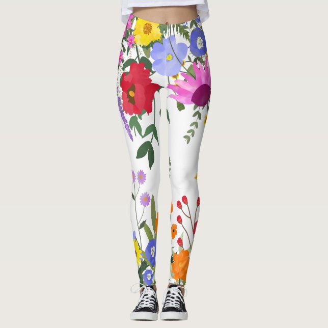 Wildblommor Leggings (Framsida)