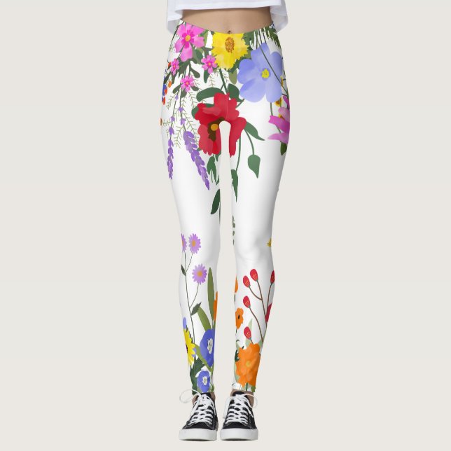 Wildblommor Leggings (Framsida)
