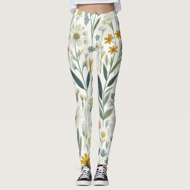 Wildblommor Leggings (Framsida)