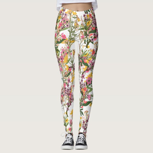 Wildblommor Leggings (Framsida)