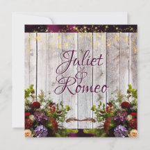 Wildblommor, Lila Ribbon & Ljus Bröllop 2