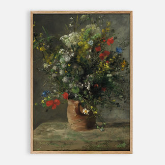 Wildblommor. Lös sammansättning. Oljevintage Poster