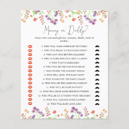 Wildblommor mamma eller babyduschspel