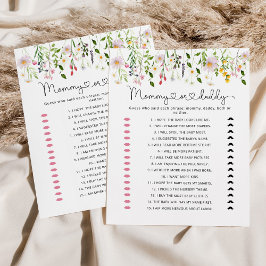 Wildblommor mamma eller babyduschspel