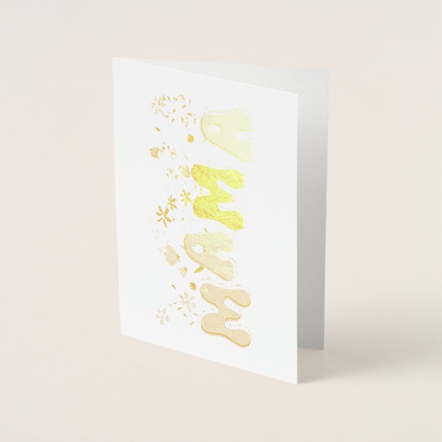 Wildblommor Mamma Mors dag Foil Card Folierat Kort (Framsida)