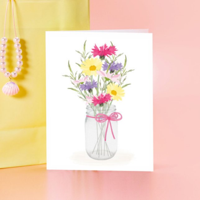 Wildblommor Mason Burk Vas Women's Stationery Kort (Skapare uppladdad)
