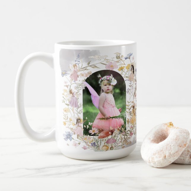 Wildblommor Meadow Flowers Birthday Photo Gift Kaffemugg (Med munk)