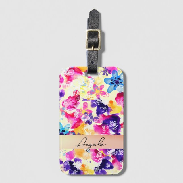 Wildblommor Meadow Shabby Flowers Bagagebricka (Framsida vertikal)