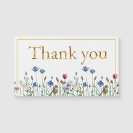 Wildblommor med Elegant Guld Script Tack