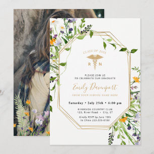 Wildblommor Medical Logotyp Call Greenery Inbjudningar