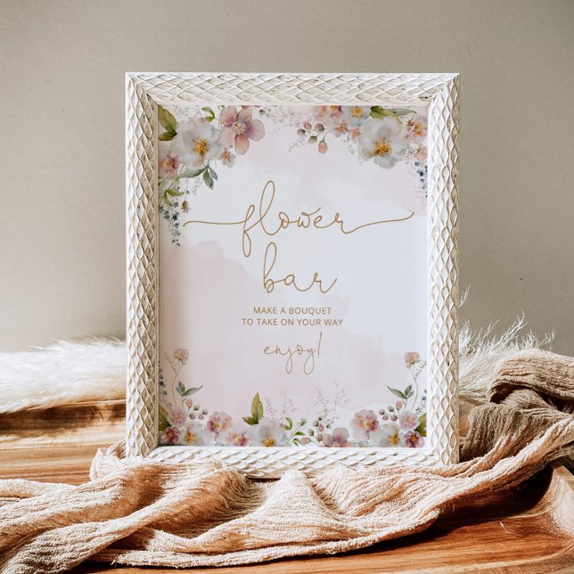 Wildblommor, minimalist Flower pub Poster (Skapare uppladdad)