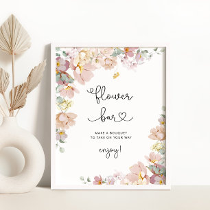 Wildblommor minimalist Flower pub Poster
