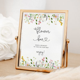 Wildblommor minimalist Flower pub Poster