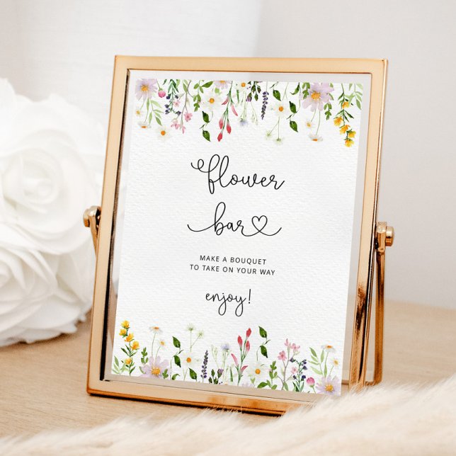 Wildblommor minimalist Flower pub Poster (Skapare uppladdad)