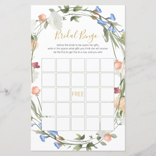 Wildblommor Möhippa Bingo Game (Framsida)