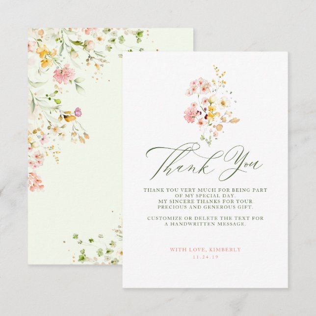 Wildblommor Möhippa Little Tack Kort (Fram/baksida)