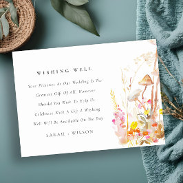 Wildblommor Mushroom Fall Wedding Wishing-Wishing  Tilläggskort