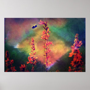 Wildblommor N Bee Autumn Diamond Poster