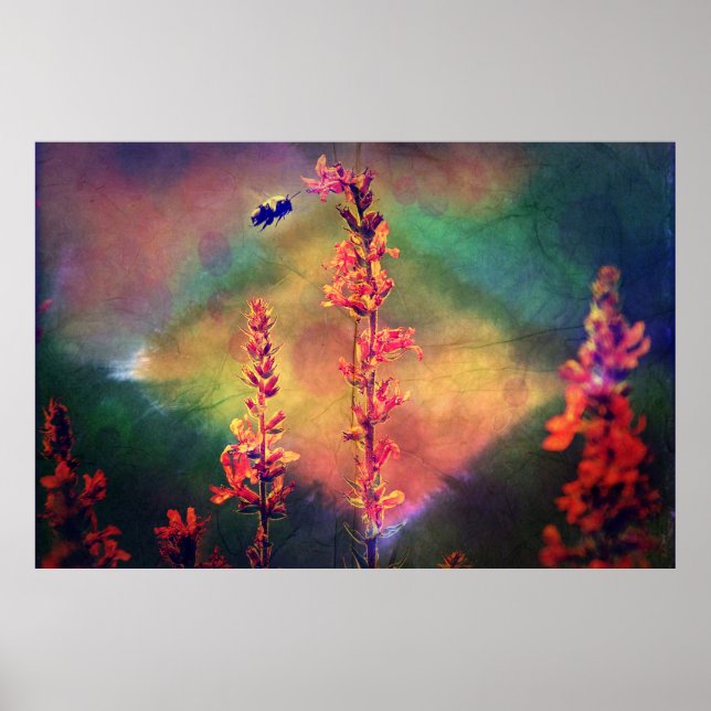 Wildblommor N Bee Autumn Diamond Poster (Framsidan)