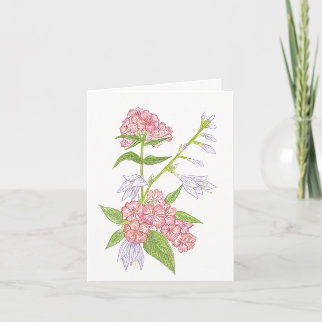 Wildblommor Note-kort Kort (Framsida)
