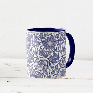 Wildblommor och Butterflies Watercolor Mönster Mugg