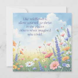 Wildblommor och citat kort