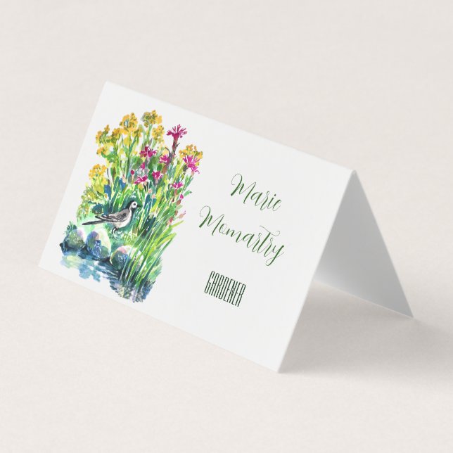 Wildblommor och en pidsalv visitkort (Framsida)