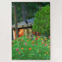 Wildblommor och Land Cottage