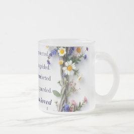 Wildblommor och skript 11oz Ceramic mugg Färg