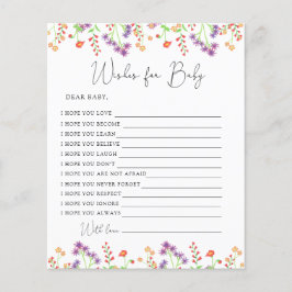 Wildblommor Önskemål för baby