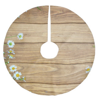 Wildblommor, örter: träbakgrund. julgransmatta borstad polyester