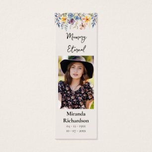 Wildblommor Orthodox Prayer Memorial Bookmark Litet Visitkort