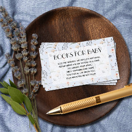 Wildblommor på begäran om Blue Baby Shower Bok Tilläggskort