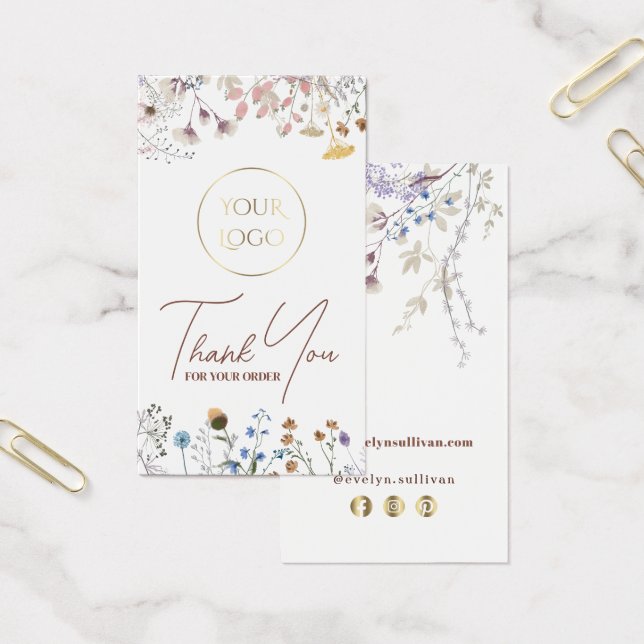 Wildblommor paket ska införas visitkort (Kontor)