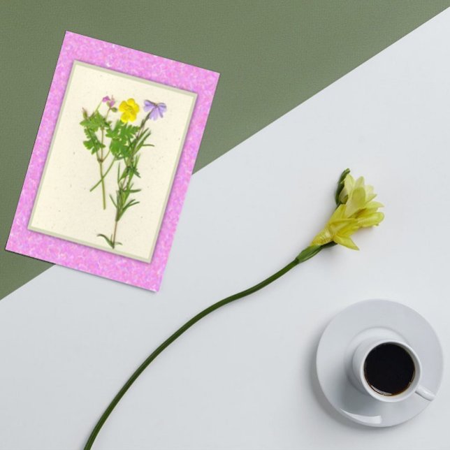 Wildblommor Påsk Card (stort teckensnitt) Helgkort (Skapare uppladdad)