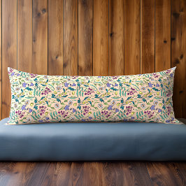Wildblommor Peach Body Pillow Kroppskudde