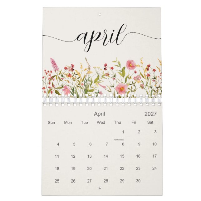 Wildblommor Personlig Kalender (Apr 2027)